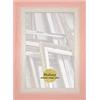 Wallazz Cornice Portafoto in Legno Pregiato - Made in Italy - Vetro Sintetico Infrangibile Crilex - Disponibile in Diverse Varianti - Design Italiano e Qualità Artigianale, 25x35cm Rosa/Bianco