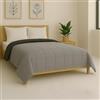 Generico FORTE - Copriletto Matrimoniale Bicolore Ideale per la Mezza Stagione (Pesantezza: 100gr/m²) Trapuntino 255x270cm Realizzato in Italia, Colorazioni Moderne (Grigio Chiaro/Nero)
