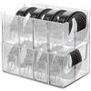 KEGAJEGA 2 organizer per cinture in acrilico a 4 scomparti per cinture, in acrilico trasparente, per riporre accessori da uomo e da donna, cosmetici, cravatte, gioielli, orologi