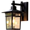 Mengjay Applique per esterni interno, E27 Nero Lampada da parete rustica lanterna del metallo della parete impermeabile Decorati per giardino cortile balcone giardino (nessuna lampadina) (C)