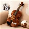 XIAO.Z Personalizzato classico violini a forma di cuscino a tema musica amante violinista regali, nome personalizzato 2D stampato strumento musicale violini gettare cuscino divano cuscini decorativi