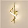 Starnearby Lampada da Parete a Spirale LED 220V Applique a Spirale da Parete Interno Oro Lampada da Muro Moderna Creativa Illuminazione per Corridoio Scale Soggiorno Camera da Letto