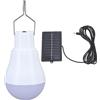 SUNFECILI Lampadina Solare per Interni Domestici e Polli, Lampada da Campeggio Impermeabile per Esterni Pannello Solare Lampadina LED ABS 500mAh Batteria Design con Gancio Luce Solare per