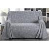 SpazioTessile Copritutto Arredatutto Telo arredo Copridivano Copriletto Fantasie Montagna Letto Divano 100% Puro Cotone Misure Maxi (Lab Grigio, 450x300)