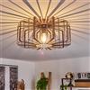 hofstein Plafoniera Oravi, plafoniera in metallo in nero/rame, con paralume a traliccio, Ø 40 cm, 1 luce, attacco E27, Luce moderna con giochi di luce, senza lampadina