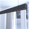 FactorLED Lampada a Sospensione Moderna per uffici, sala da pranzo o cucina, Regolabile in Altezza, Lampade a Soffito, Apparecchio a Sospensione Professionale, Luce fredda 6000K (1,5 M, Nero)