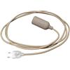creative cables - Snake Lampada in silicone con interruttore e spina - Senza lampadina, Desert Brown