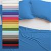 Tata Home Lenzuolo sopra 100% Cotone Misura cm 150x300 Letto Singolo 1 Piazza Colore Avio Made in Italy 57 Fili al cm2
