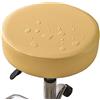 ZZDZW 1/2/4/6 Pezzi Copri Pouf Da Bar Rotondo Impermeabile Pelle PU Copriseduta Sedie Alta Elasticità Fodera Per Sedia Cuscino Copridivano Coprisgabello Da Bar Elastico Per Sedie ( Color : Yellow , Size : S