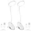 Generic Lampada a clip ricaricabile con USB, luce LED dimmerabile con collo regolabile, 3 temperature di colore e comandi touch, 4500 K bianco caldo, per studio e lavoro
