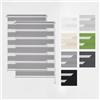 Estika Tende a rullo giorno e notte senza forare set da 2-70 x 120 cm - Grigio - per interni, per finestre, tessuto semi-trasparente, fissaggio a morsetto (Klemmfix), protezione solare