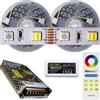 Mondo Strisce Led: Kit da 10 metri (2 Bobine+1 trasformatore da 120w +1Controller) RGB + Bianco Regolabile, 300+300Led (Totali), 60+60Watt, 5.000+5.000 Lumen 12V RGBCCT. Striscia Led Strip ip20