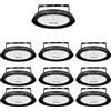 Blivrig 100W Faretto LED UFO 10 Pezzi, Lampada da Officina con Staffa 10000LM