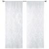 GBiancheria Tenda a Pannello Ricamata Giulia Set 2 Pannelli 60x150 o 60x240 cm Cuori Bianchi o Grigi Semitrasparente Elegante per Finestre e Portefinestre Facile da Appendere (Bianco, 60x240 cm)