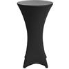 Beautissu Fodera elastica per tavoli lounge da bar Stella Ø 80-85cm - rivestimento elastico tavolini publicità e feste - nero