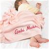 TICBIK Coperta Neonato Cotone Personalizzata Con Nome,Nome Ricamato Coperta Cotone Bamboo Neonato Estiva,Coperta Per Passeggino Regalo per Neonato