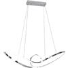 GASIASHOP SRL UNIVERSO A07-A3C LAMPADARIO LED A SOSPENSIONE INTRECCIATO 38W SMD COLORE ACCIAIO CCT COLORE LUCE SELEZIONABILE 3000K 4000K 6500K