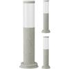 ledscom.de 3 lampade da paletto PORU per esterni, 39 cm, grigio (effetto pietra), con lampadina E27 inclusa, max. 963 lm, bianco caldo