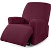 JORTUIO Copridivano Relax Reclinabile Elasticizzato 1/2/3 Posti, Copripoltrona Relax Reclinabile Universale con Tasche, 6-Pezzi Fodera per Poltrona Lavabile, Coperture per Divano da Massaggio Lavabile ( Color