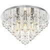 Lindby Lampadario Cristallo Moderno, Plafoniera Gocce di Lampada a sospensione LED per Camera da Letto Soggiorno Corridoio Sala pranzo (5 luci E14)
