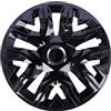 NRM Perfecto Black Copricerchi 14 pollici per cerchi in acciaio | Set di 4 coprimozzi neri da 14