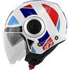 Kappa CASCO JET KAPPA KV37 EVO STYLE BIANCO/BLU/ROSSO S