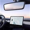 TSTESE 2 cornici protettive compatibili con Tesla Model 3 Model Y (2019-2024) Cornice per specchietto retrovisore interno in silicone, decorazioni per console centrale, accessori decorativi (nero)