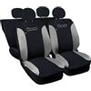 Rebeca Shop COPRISEDILI PER AUTO COMPATIBILI CON 500 MADE IN ITALY SET IN VARI COLORI (Nero/Grigio Chiaro)
