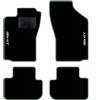 QUEMAR Tappetini Auto per Alfa Romeo GT, Bordo Verde, 2 Ricami | 2003-2010 / Kit Tappeti Moquette e Gomma su Misura / Set 2 Anteriori + 2 Posteriori / Ricami e Colori Personalizzati