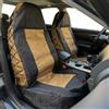 CSCOMFY Coprisedili tattici per auto, camion, SUV, furgoni, universali, in tela, multitasche, organizer antipioggia, impermeabili, coppia anteriore - marrone chiaro nero