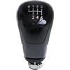 Hguvsjd Pomello Del Cambio Per VW Per Caddy Per Polo Per Tiguan Per Taigo Per T-Roc Per Tarraco 2022 2023 2024 Pomello del cambio da 12 mm Leva del cambio a 5 o 6 velocità Pomello Leva(Black 6 speed)