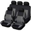 YLCYGJ 5 posti Coprisedili Auto per Ford Ranger Wildtrak 2016-2023 2024 2025, Impermeabile Antiscivolo Comfort Durevole Coprisedile Anteriori E Posteriori Accessori Interno,A/Gray