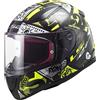 LS2, Casco Moto Integrale per Bambini RAPID MINI VIGNETTE Black H-V Yellow, L