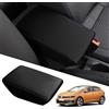 JinsenTGG Centrale Bracciolo Copertura Compatibile con V-W Polo MK6 Taigo/Seat Ibiza 5 6F/Seat Arona 2018-2024 2025 Bracciolo Copri Protezione Console Centrale Guscio Antigraffio - Nero