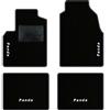 QUEMAR Tappetini Auto per Panda II 2003-2011, Bordo Antracite, 4 Ricami | Kit Tappeti Moquette e Gomma su Misura / Set 2 Anteriori + 2 Posteriori / Ricami e Colori Personalizzati / Antiscivolo