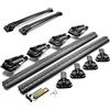 CHROMEMASTER TURTLE AIR1 | Barre Portatutto, Portapacchi, Barre da Tetto | Compatibile con Dacia Duster 2018+; Viene utilizzato per il montaggio di box da tetto, portabiciclette, scale | Struttura alluminio;