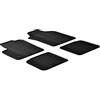 AROBA GL0372 - Tappetini in gomma compatibili con Lancia Ypsilon BJ. 07.2011-02.2017 bordo rialzato 4 pezzi colore nero tappetini auto in gomma su misura