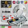 IGP IL GOMMISTA PROFESSIONISTA IGP 2 DISTANZIALI 20 mm 4 x 98 mozzo 58.1 + 8 BULLONI compatibili con ALFA ROMEO MITO type 955 dal 2008 in poi *OK AUTO RUOTA CERCHI IN LEGA