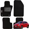 W-Parts SERIE 4 TAPPETI - TAPPETINI IN MOQUETTE NERI PER FIAT 500X Sport dal 2019 in poi