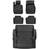MOTOS Set di tappetini in gomma e tappetini per il bagagliaio per BMW Serie 3 F30 2011-2018 Migliorare il comfort di viaggio con tappetino antiscivolo auto 3D- tappetini per tutte le stagioni auto, pr