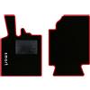 QUEMAR Tappetini Auto compatibili con Smart Fortwo W451 2007-2014 / Kit Tappeti in Moquette e Gomma su Misura (Set 2 Anteriori) / Ricami e Colori Personalizzati (1 Ricamo, Bordo Rosso)