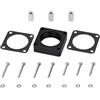 Wjwftcmk Corpi Farfallati Distanziale Corpo Farfallato Alluminio 91-06 Per Jeep Per Wrangler Per Cherokee TJ YJ LJ XJ 2.5L/4.0L Gas W/Guarnizione 1 Sollevare Collettore Carb(Nero)