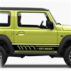 Generico 2X Strisce Laterali Adesive Suzuki JIMNY off-Road Sportelli Fiancate Adesivi Pellicola 4x4 Adesivi (Nero)