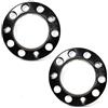 Promo Link 2X Coperture per bulloni delle ruote per camion Copricerchi universali Radzierblenden per rimorchi lucidate a specchio in 22,5 pollici (57,15 cm) in plastica nero