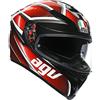 AGV CASCO K5 S MULTI MPLK MS TEMPEST BLACK/RED, M Corto