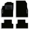 QUEMAR Tappetini Auto compatibili con Opel Astra J 2009-2015 / Kit Tappeti in Moquette e Gomma su Misura (Set 2 Anteriori + 2 Posteriori) / Ricami e Colori Personalizzati (2 Ricami, Bordo Bianco)