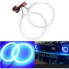 Qasim 1 paio 100MM 72SMD COB LED Halo Ring Angelo Occhi Auto moto SUV Lampada spia con paralume blu 12V 24V