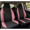 Auto Accessori Lupex Copri-sedili Auto Compatibili per Aygo | Bicolore Nero - Rosa | Set Coprisedili Anteriori e Posteriori | Poggiatesta Incluso | Made In Italy