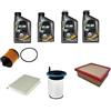 AOQ ORIGINAL QUALITY AOQ - KIT TAGLIANDO 4 FILTRI COMPATIBILE CON FIAT 500X, COMPATIBILE CON JEEP RENEGADE 1.6 2.0 MTJ (DIESEL) + 4 LITRI OLIO SELENIA WR5W40_ acea b3/b4