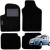 W-Parts SERIE 4 TAPPETI - TAPPETINI IN MOQUETTE NERI PER PANDA DAL 2003 AL 2012 con battitacco cucito e Striscia antiscivolo